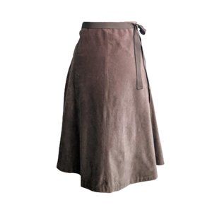 Gap Stretch Mushroom Brown Midi Skirt
